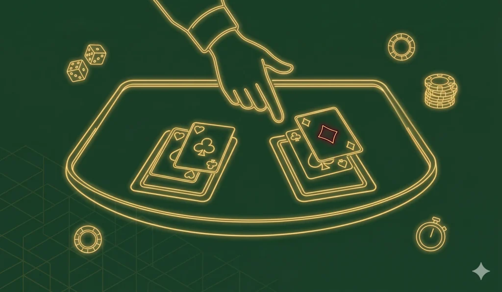 Betelli canlı blackjack masası neon illüstrasyon